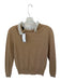 J. Crew Size S Camel & White Merino Wool Lace Trim Long Sleeve Sweater Camel & White / S