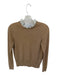 J. Crew Size S Camel & White Merino Wool Lace Trim Long Sleeve Sweater Camel & White / S