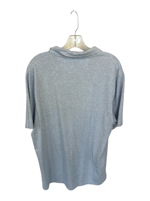 Faherty Size L Light blue Pima Cotton Blend Heathered Men's Polo Light blue / L