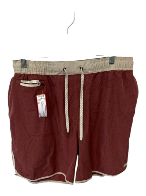 Vuori Size XL Rust Recycled Polyester Drawstring Athletic Men's Shorts Rust / XL
