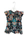Love The Label Size S Teal & Orange Cotton Flutter Sleeves Botanical Top Teal & Orange / S