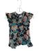Love The Label Size S Teal & Orange Cotton Flutter Sleeves Botanical Top Teal & Orange / S