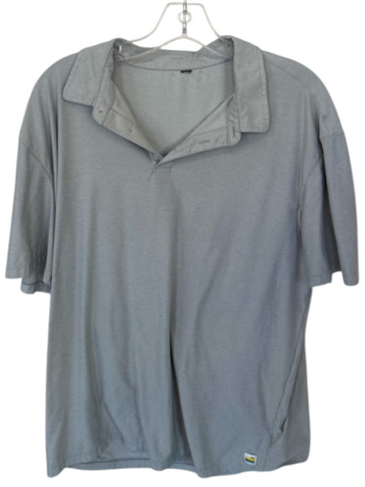Vuori Size XL Light Gray Solid Athletic Men's Polo Light Gray / XL
