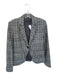 Billy Reid Size 6 Gray & Purple Wool & Cashmere Long Sleeve Plaid Blazer Jacket Gray & Purple / 6