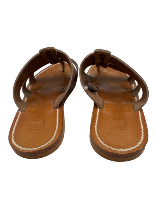 Kjacolis Shoe Size 38 Brown Leather Strappy Sandals Brown / 38