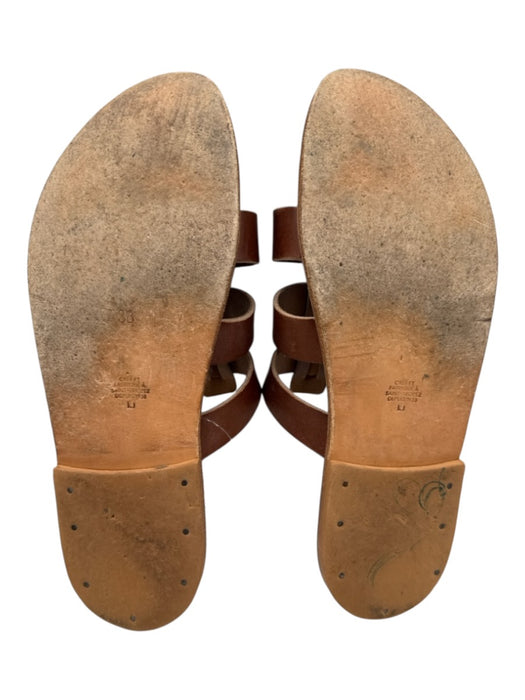Kjacolis Shoe Size 38 Brown Leather Strappy Sandals Brown / 38