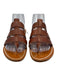 Kjacolis Shoe Size 38 Brown Leather Strappy Sandals Brown / 38