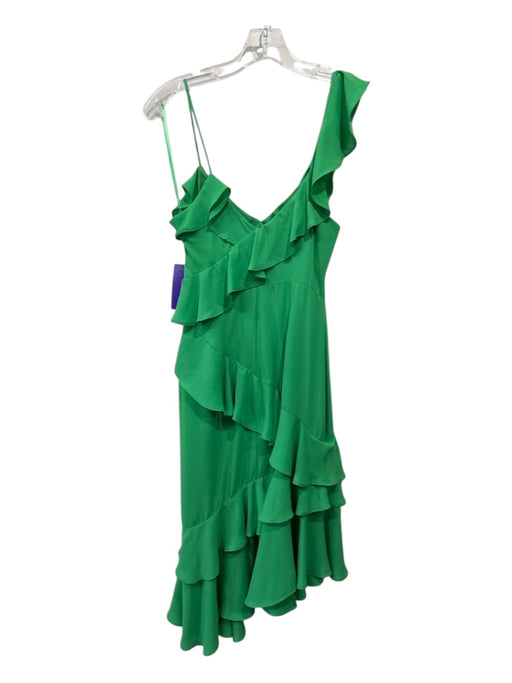 Likely Size 2 Lime Green Polyester Sleeveless Solid Ruffle Detail Dress Lime Green / 2