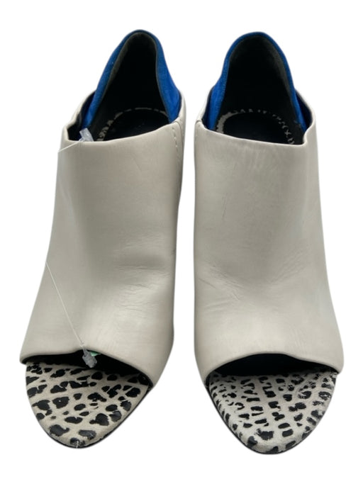 Alexander Wang Shoe Size 37 White, Blue, Black Leather Fabric Block Wedges White, Blue, Black / 37
