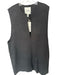 COS Size 14 Black Wool Blend V Neck Midi Sleeveless Shift Dress Black / 14
