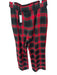 Alex Marie Size 10 Red & green Polyester Blend Plaid Wide Leg Pockets Belt Pants Red & green / 10