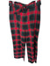 Alex Marie Size 10 Red & green Polyester Blend Plaid Wide Leg Pockets Belt Pants Red & green / 10