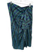 J Crew Size 12 Green & Blue Polyester Blend Plaid Gathered Back Zip Maxi Skirt Green & Blue / 12