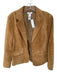 Liz&co. Size L Tan Suede Collar Front Pockets Buttons Long Sleeve Jacket Tan / L
