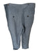 Burberry Brit Size 10 Blue Silk Pockets Buttons Belt loops Striahgt leg Pants Blue / 10