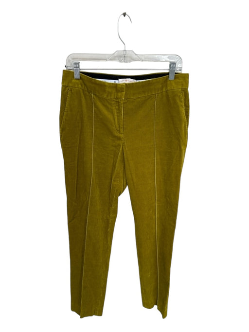 Tory Burch Size 29 Mustard Green Cotton Blend Corduroy zip fly Pants Mustard Green / 29