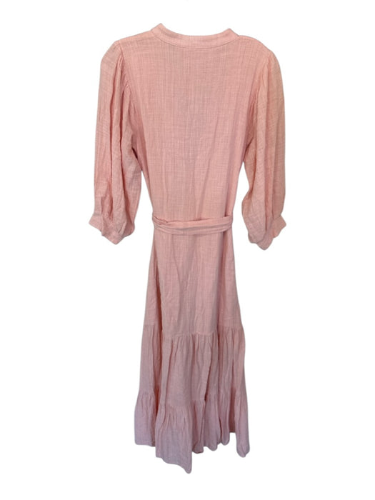Jens Pirate Booty Size XS Pink Cotton Blend Maxi lace up 3/4 Sleeve Dress Pink / XS