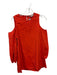 Tibi Size 6 Red Cotton Cold Shoulder Long Sleeve Top Red / 6