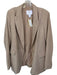 House of Harlow Size M Sand Viscose & Polyester Padded Shoulder Button Blazer Sand / M