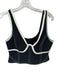 C/Meo Collective Size L Black & White Polyester Sleeveless Piping Cropped Top Black & White / L