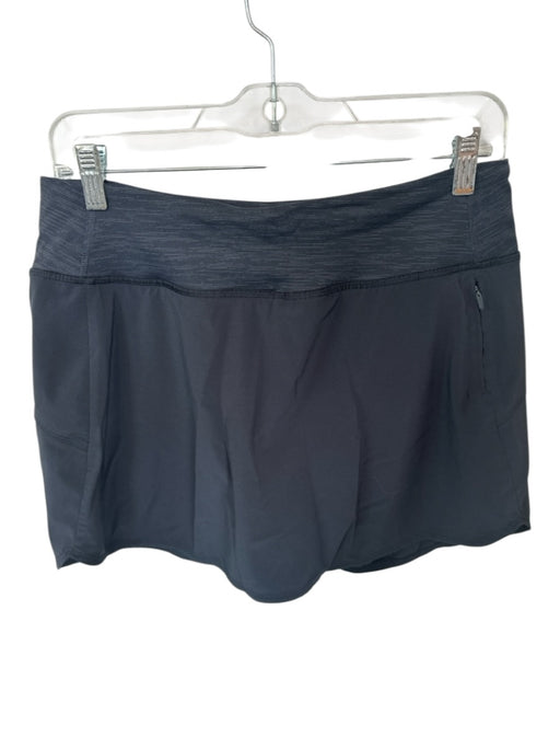 Outdoor Voices Size L Black & Gray Recycled Polyester Blend Waist Band Skort Black & Gray / L