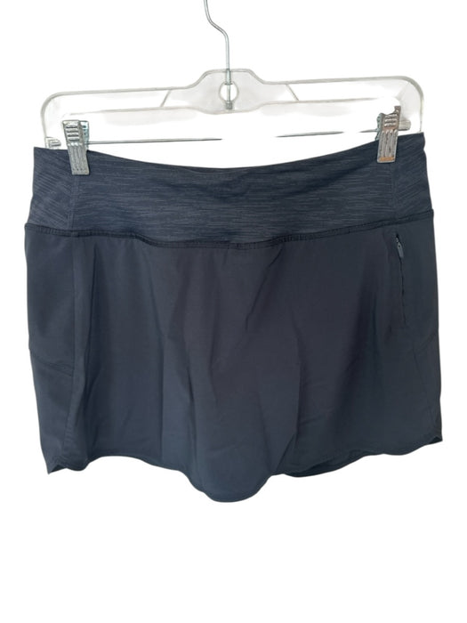 Outdoor Voices Size L Black & Gray Recycled Polyester Blend Waist Band Skort Black & Gray / L