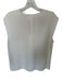 St. John Size M Cream Silk Cap Sleeve Back Zip Top Cream / M