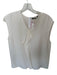 St. John Size M Cream Silk Cap Sleeve Back Zip Top Cream / M