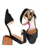 J. Crew Shoe Size 10 Black & Brown Suede Block Heel Ankle Strap Sandals Black & Brown / 10