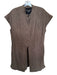 Bitte Kai Rand Size M Brown Linen Cap Sleeve Buttons Front Pockets Long Top Brown / M