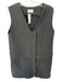 Billy Reid Size L Gray Cotton Blend Sleeveless Textured Full Zip Shift Dress Gray / L