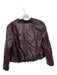 Commense Size L Maroon Vegan Leather Button Down Long Sleeve Jacket Maroon / L