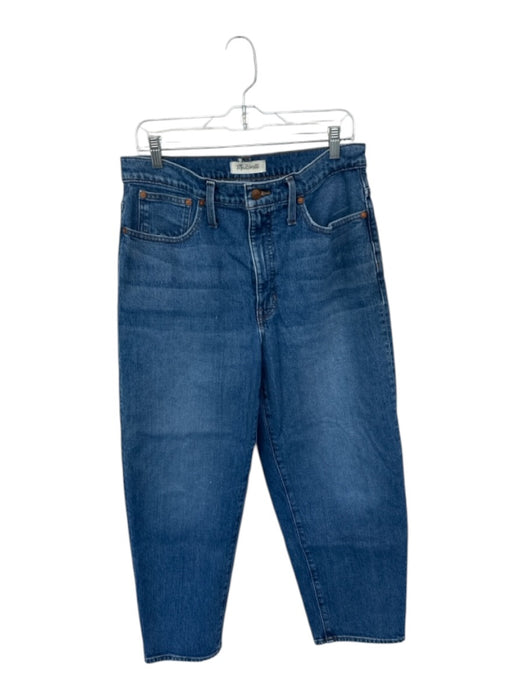 Madewell Size 30 Med Dark Wash Cotton High Waist Balloon Leg Jeans Med Dark Wash / 30