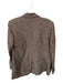 Sandro Size 42 Brown & Black Viscose Double Breast Lines Jacket Brown & Black / 42
