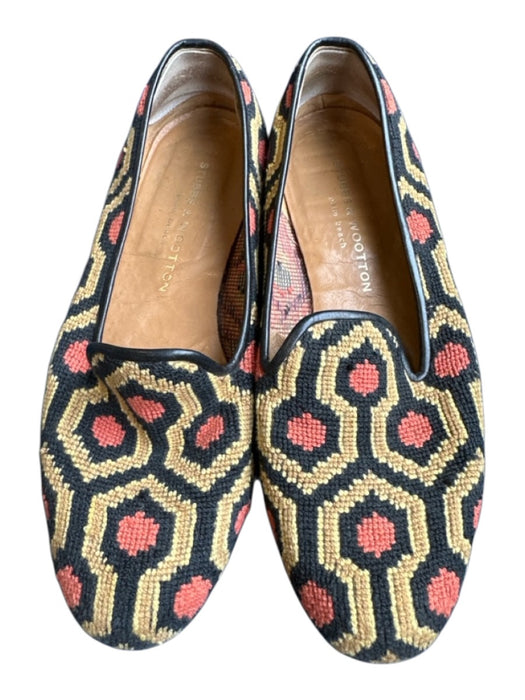 Stubbs & Wooten Shoe Size 10.5 Yellow & Orange Leather & Fabric Loafer Flats Yellow & Orange / 10.5