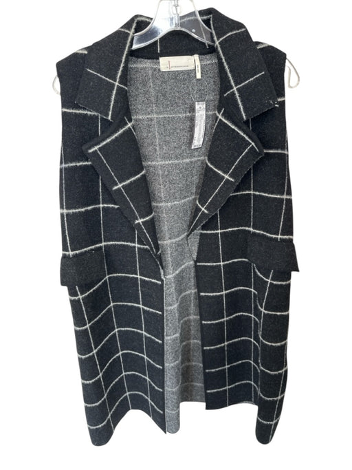 Anthropologie Size One Size Black & White Polyester Blend Squares Jacket Black & White / One Size