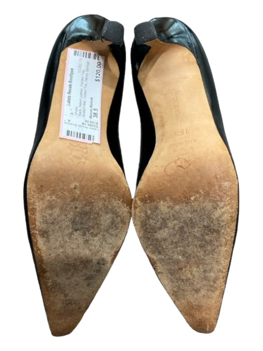 Manolo Blahnik Shoe Size 38.5 Black Patent Leather Pointed Toe Closed Toe Shoes Black / 38.5