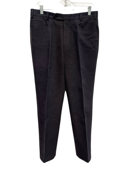 Isaia Size 48 Navy Blue Cotton Men's Pants Navy Blue / 48