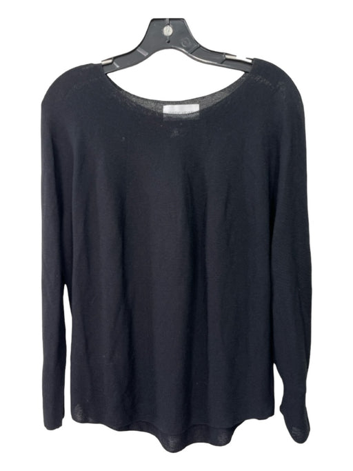 Christian Wijnants Size M Black Viscose & Cotton Semi Sheer Knit Wide Neck Top Black / M