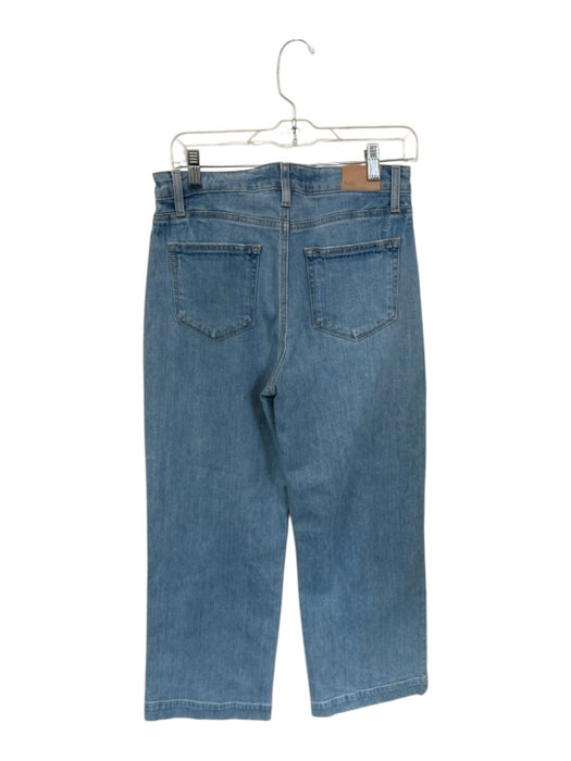 Paige Size 28 Light Wash Cotton Blend High Waist Wide Leg Cropped Jeans Light Wash / 28