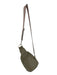 Anthropologie Taupe & White Vegan Leather Canvas Strap Crossbody Bag Taupe & White / S