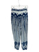 Farm Rio Size M Navy & white Linen & Viscose Side Zip Palm Trees birds Pants Navy & white / M