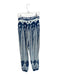 Farm Rio Size M Navy & white Linen & Viscose Side Zip Palm Trees birds Pants Navy & white / M