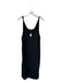 Banana Republic Size M Black Cotton Sleeveless V Neck Perforated Sweater Dress Black / M