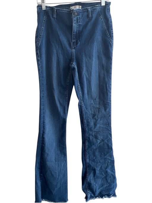 We The Free Size 29 Med Dark Wash Cotton Blend High Waist Bell Bottom Jeans Med Dark Wash / 29