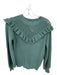 Molly Bracken Size XS Sage green Acrylic Blend Knit Ruffles Long Sleeve Sweater Sage green / XS