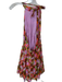 ASTR Size M Multi Cotton Halter Abstract Low Back Mini Dress Multi / M