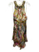 Rickie Freeman for Teri Jon Size 6 Cream & Multi Silk Floral mixed pattern Dress Cream & Multi / 6