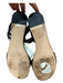 Via Spiga Shoe Size 7 Black Leather open toe Strappy Flat Ankle Zip Sandals Black / 7