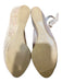 Stuart Weitzman Shoe Size 7 Tan Patent Leather Peep Toe Slingback Wedge Heels Tan / 7